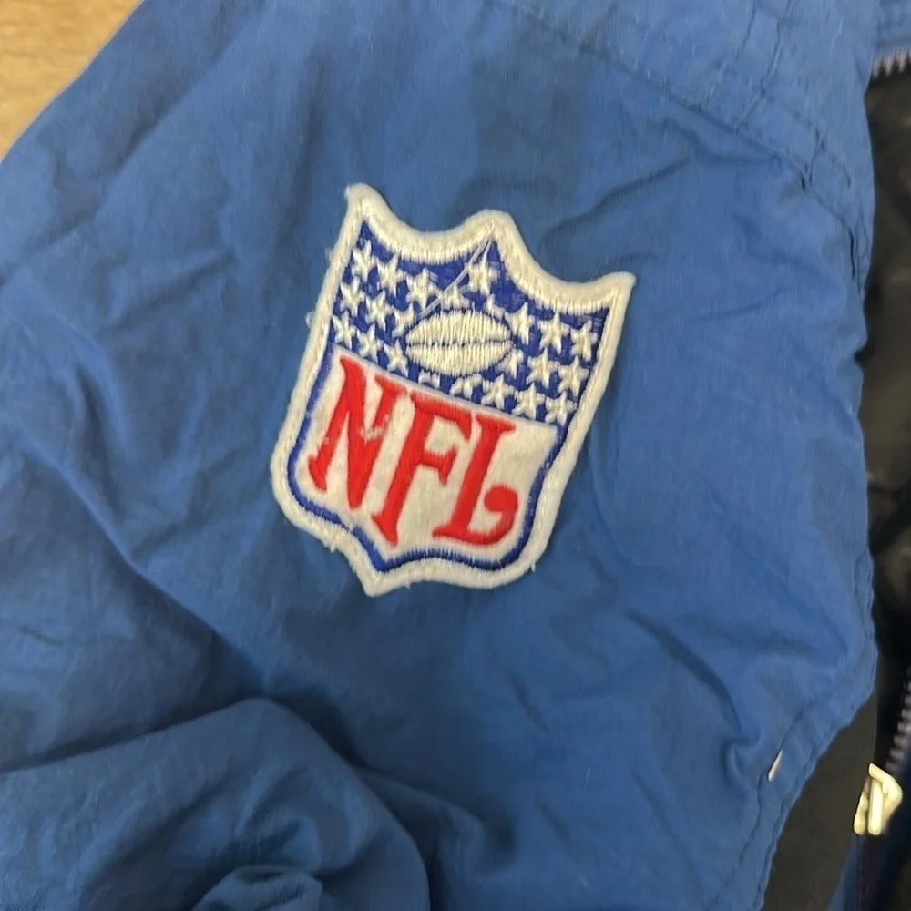 Vintage 90s Authentic Pro Line Dallas Cowboys Puffy Winter Jacket Coat large y2k